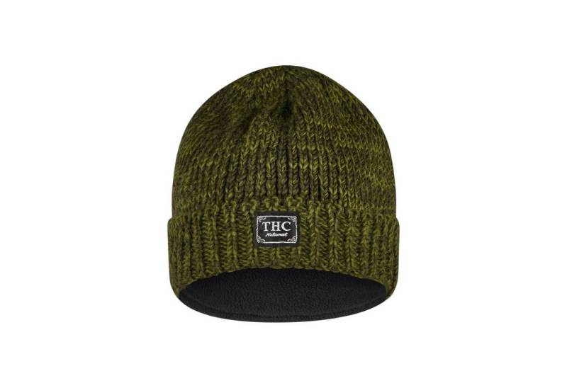 THC Natural Line Strickmütze THC Schafwoll Rollcap 720 grün (1 Stück, 1-St., 1 Stück) gerippter Umschlag von THC Natural Line