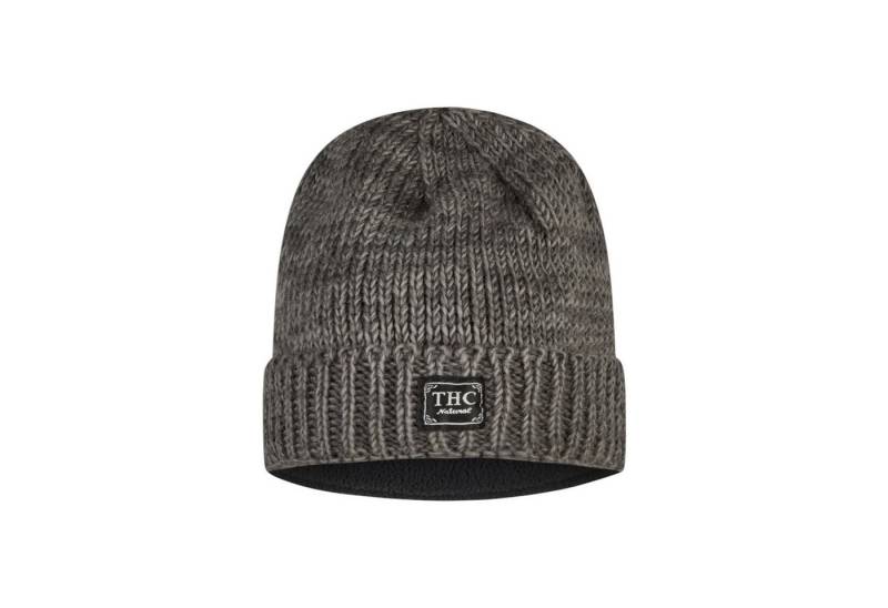 THC Natural Line Strickmütze THC Schafwoll Rollcap 725 grau (1 Stück, 1-St., 1 Stück) gerippter Umschlag von THC Natural Line