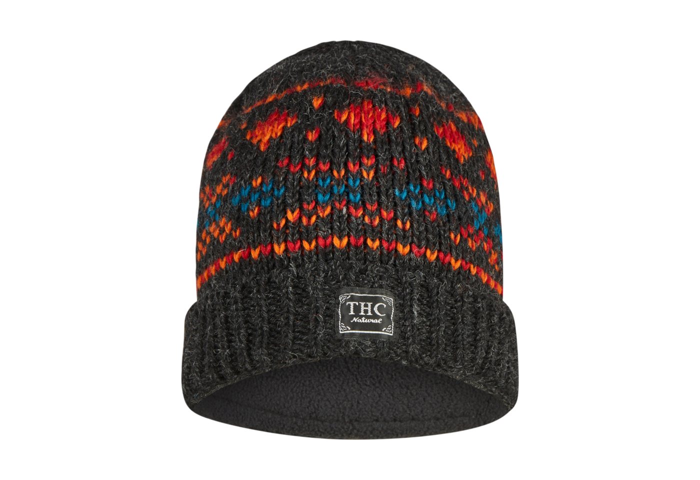 THC Natural Line Strickmütze THC Schafwoll Rollcap 819 (1 Stück, 1-St., 1 Stück) Innenfutter Fleece von THC Natural Line
