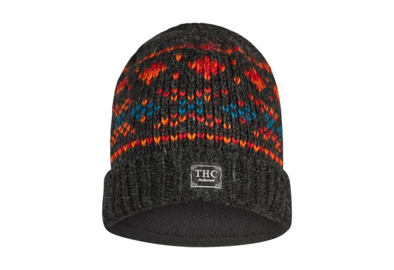 THC Natural Line Strickmütze THC Schafwoll Rollcap 819 (1 Stück, 1-St., 1 Stück) Innenfutter Fleece von THC Natural Line