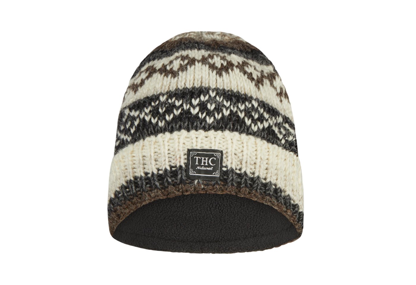 THC Natural Line Strickmütze THC Schafwoll Rollcap 888 (1 Stück, 1-St., 1 Stück) Innenfutter Fleece von THC Natural Line