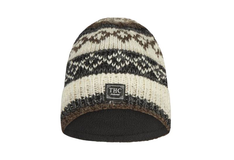 THC Natural Line Strickmütze THC Schafwoll Rollcap 888 (1 Stück, 1-St., 1 Stück) Innenfutter Fleece von THC Natural Line