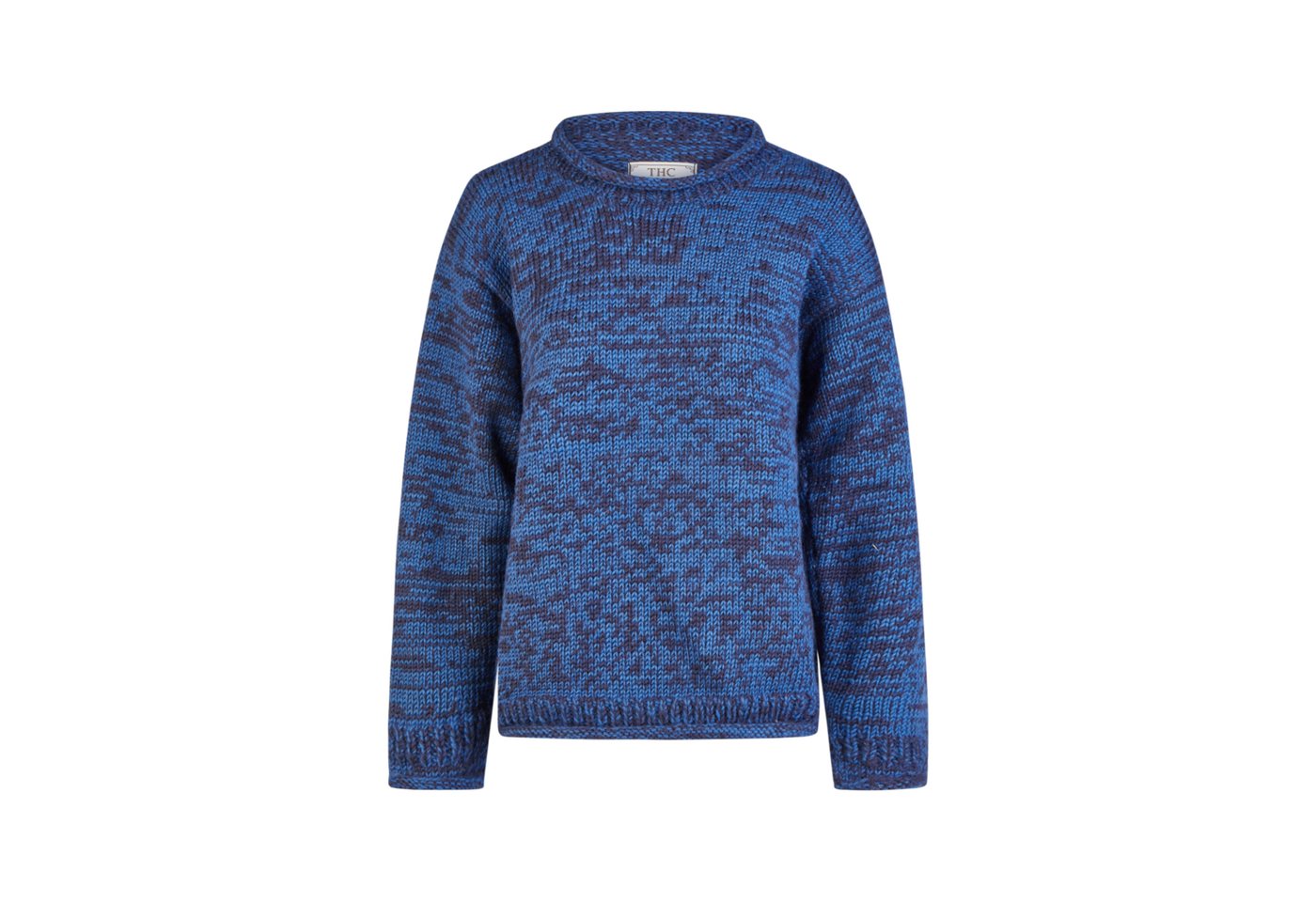 THC Natural Line Strickpullover THC Schafwoll Strickpullover blau 716 (1 Stück, 1-tlg., 1 Stück) weiche Schurwolle von THC Natural Line