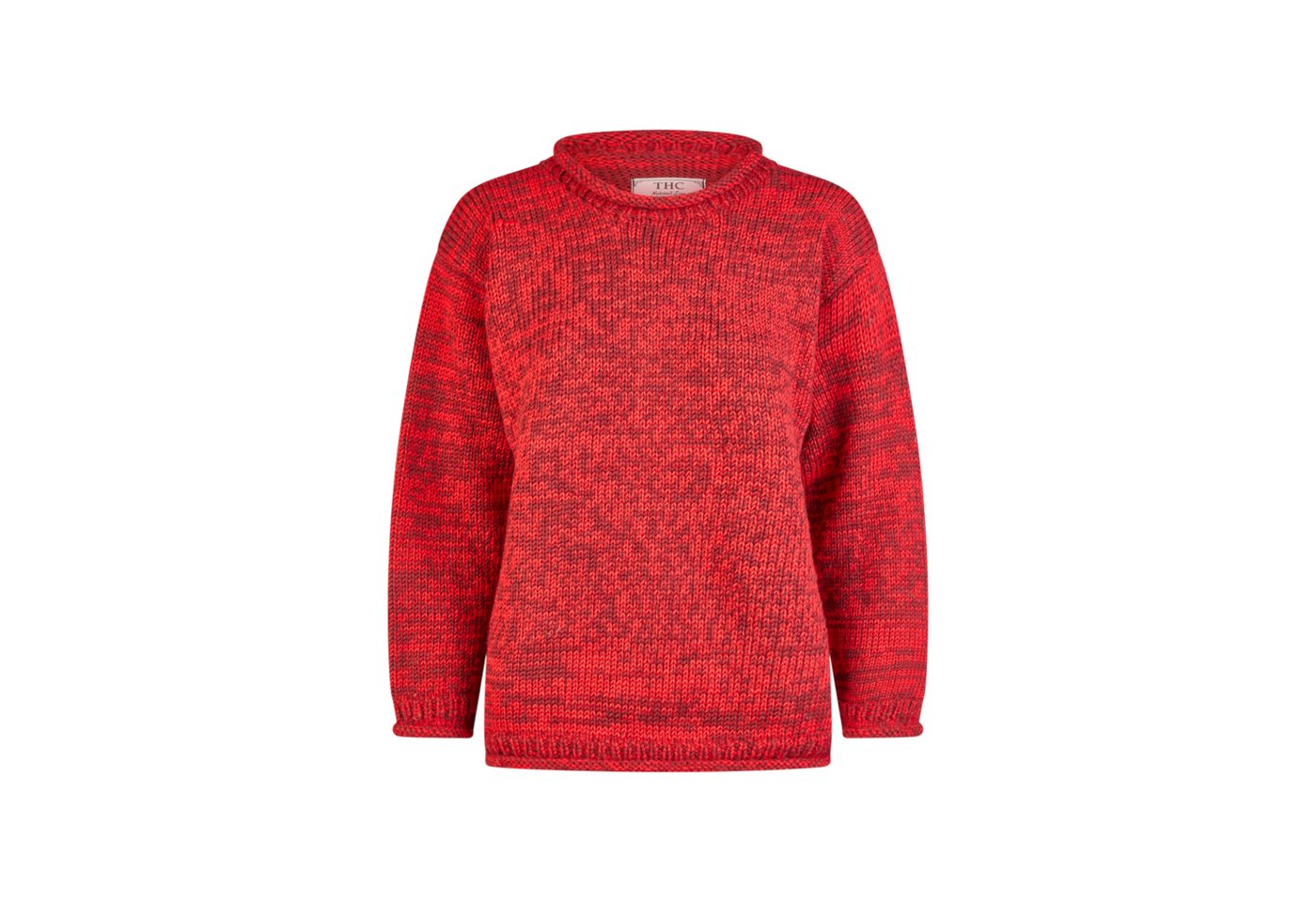 THC Natural Line Strickpullover THC Schafwoll Strickpullover rot 715 (1 Stück, 1-tlg., 1 Stück) weiche Schurwolle von THC Natural Line