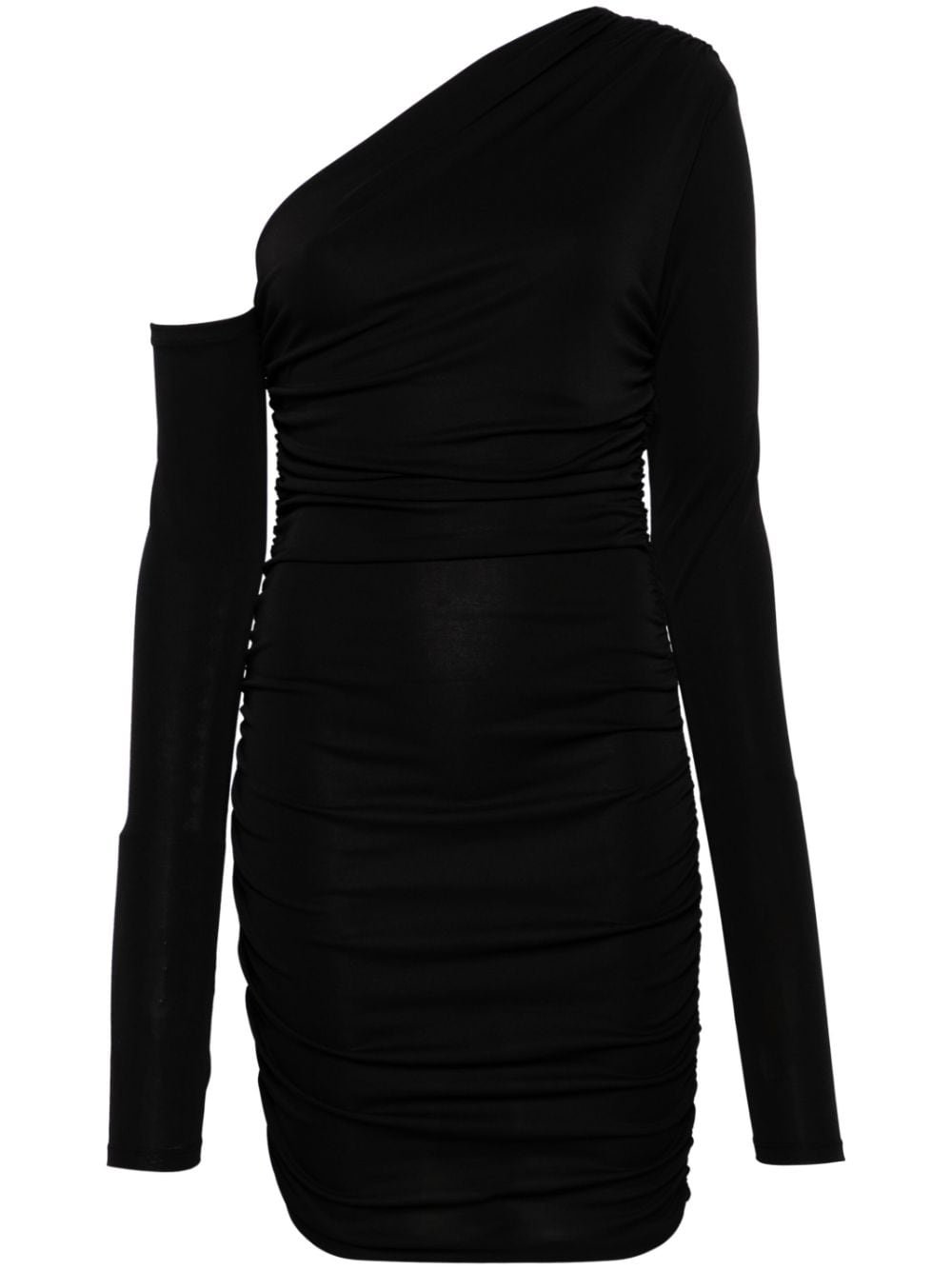 THE ANDAMANE Asymmetrisches Olimpia Minikleid - Schwarz von THE ANDAMANE