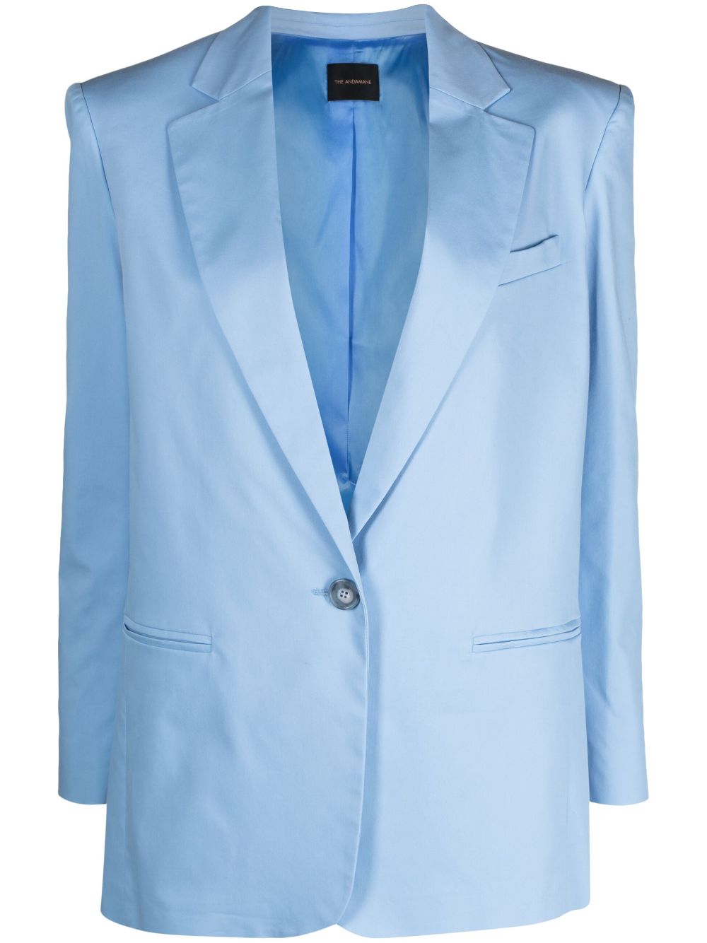 THE ANDAMANE Einreihiger Oversized-Blazer - Blau von THE ANDAMANE