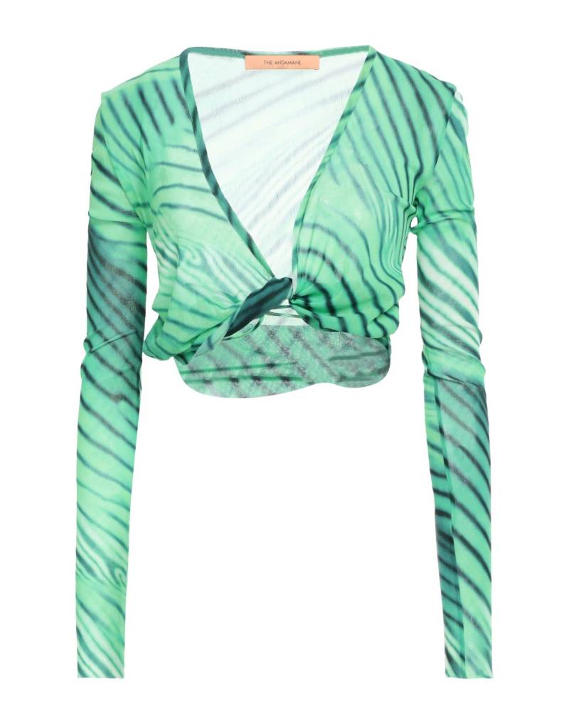THE ANDAMANE Wickelpullover Damen Grün von THE ANDAMANE