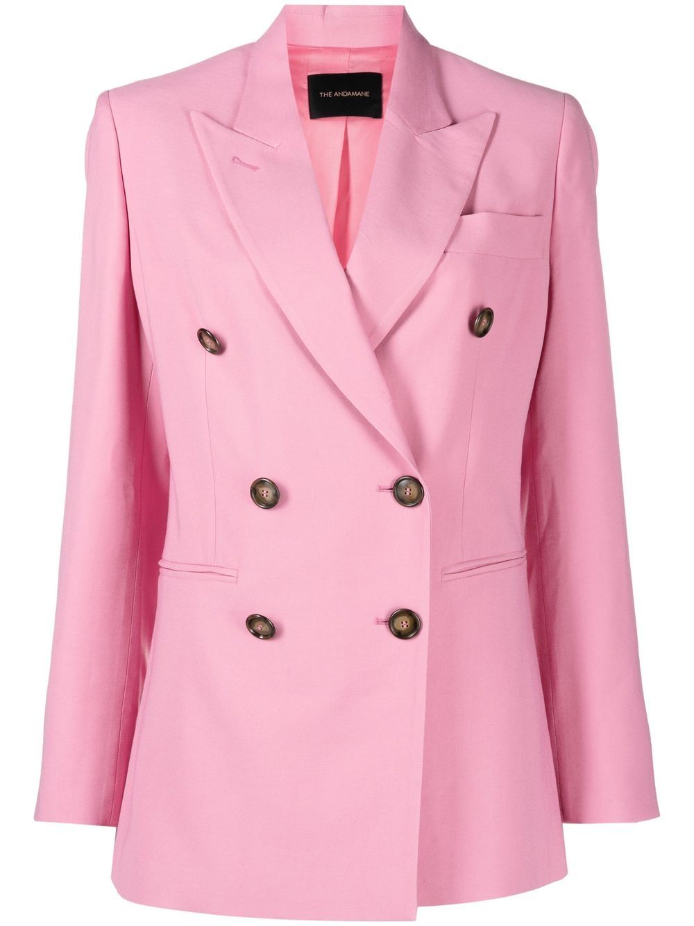 THE ANDAMANE Doppelreihiger Blazer - Rosa von THE ANDAMANE