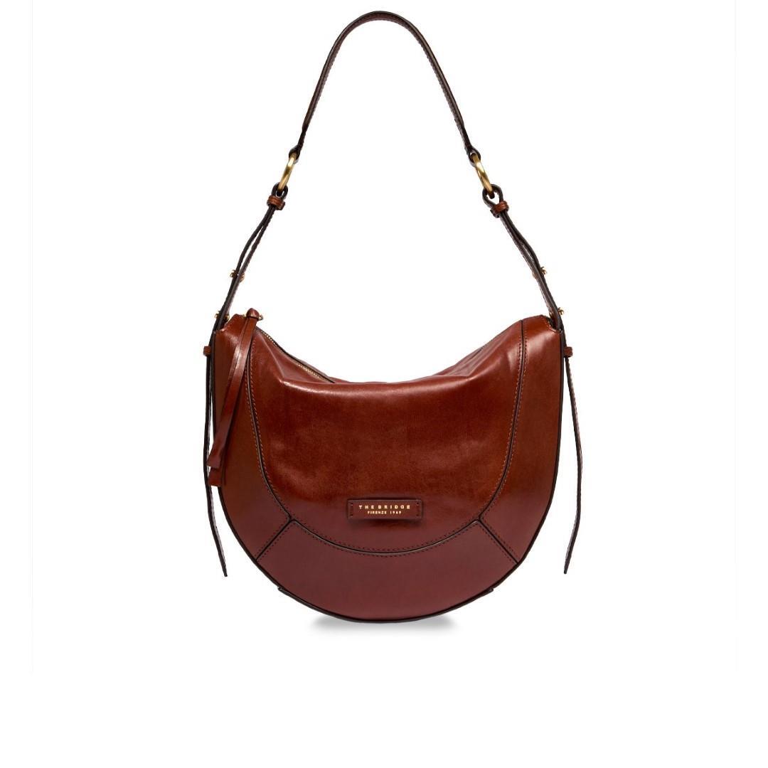 THE BRIDGE - Beutel Crossbody Fedora Marrone-Oro Braun von THE BRIDGE