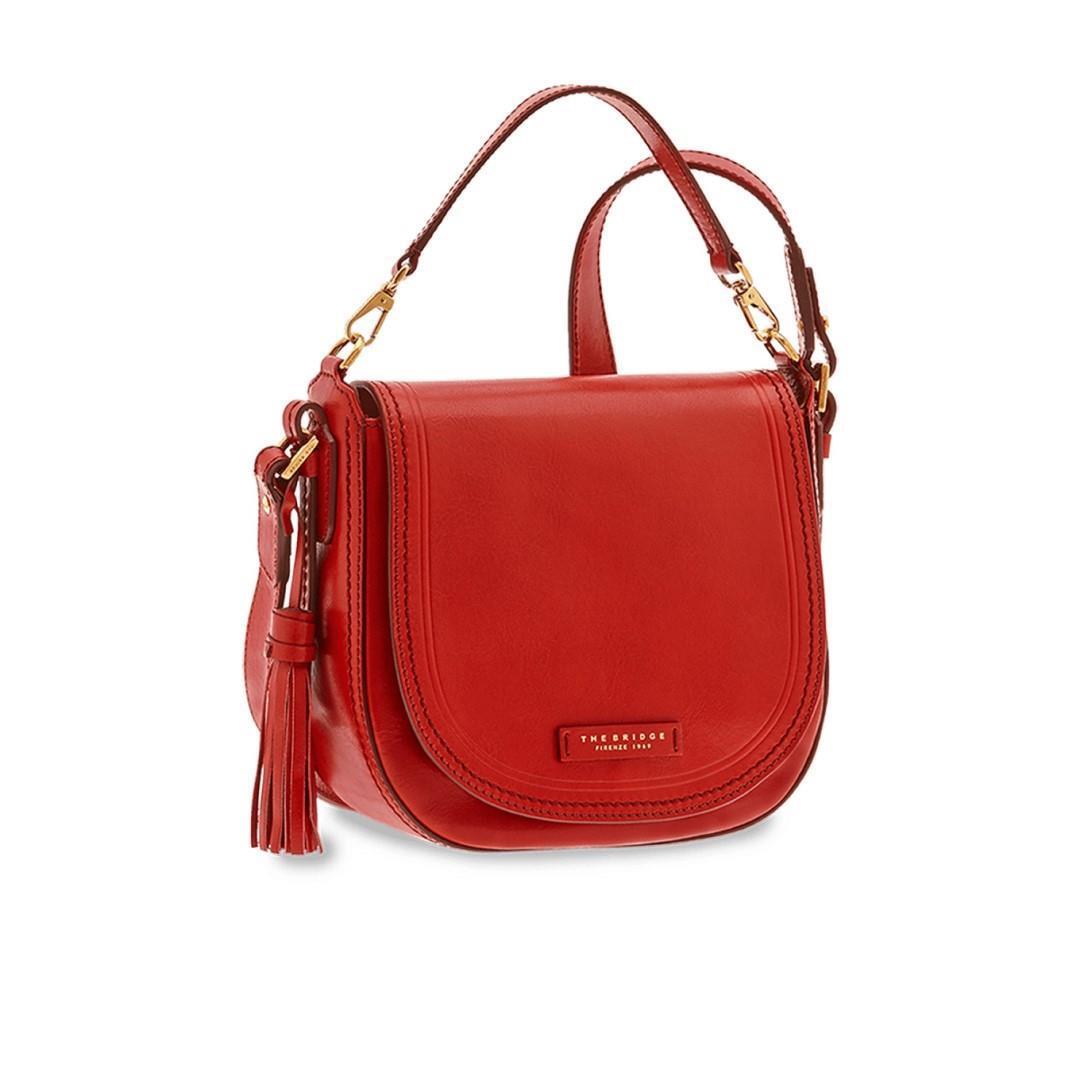 THE BRIDGE - PEARLDISTRICT Üb-Handtasche Ladies Flapbag M Rosso Ribes-Abb.oro Rot von THE BRIDGE