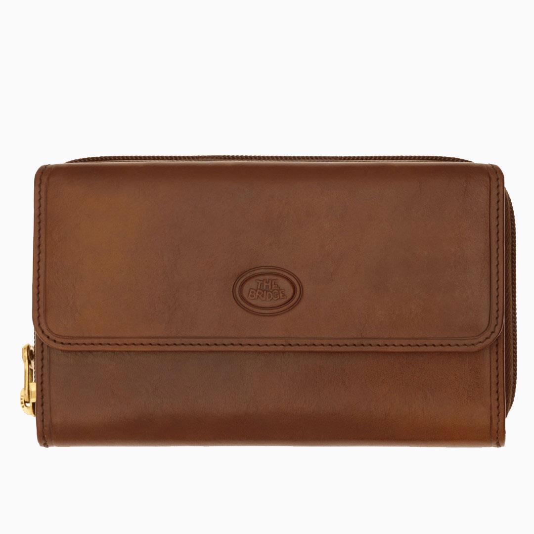 THE BRIDGE - Rv-Börse Ladies Wallet Zip Marrone Cognac von THE BRIDGE