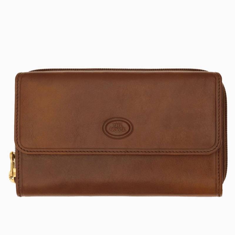 THE BRIDGE - Rv-Börse Ladies Wallet Zip Marrone Cognac von THE BRIDGE