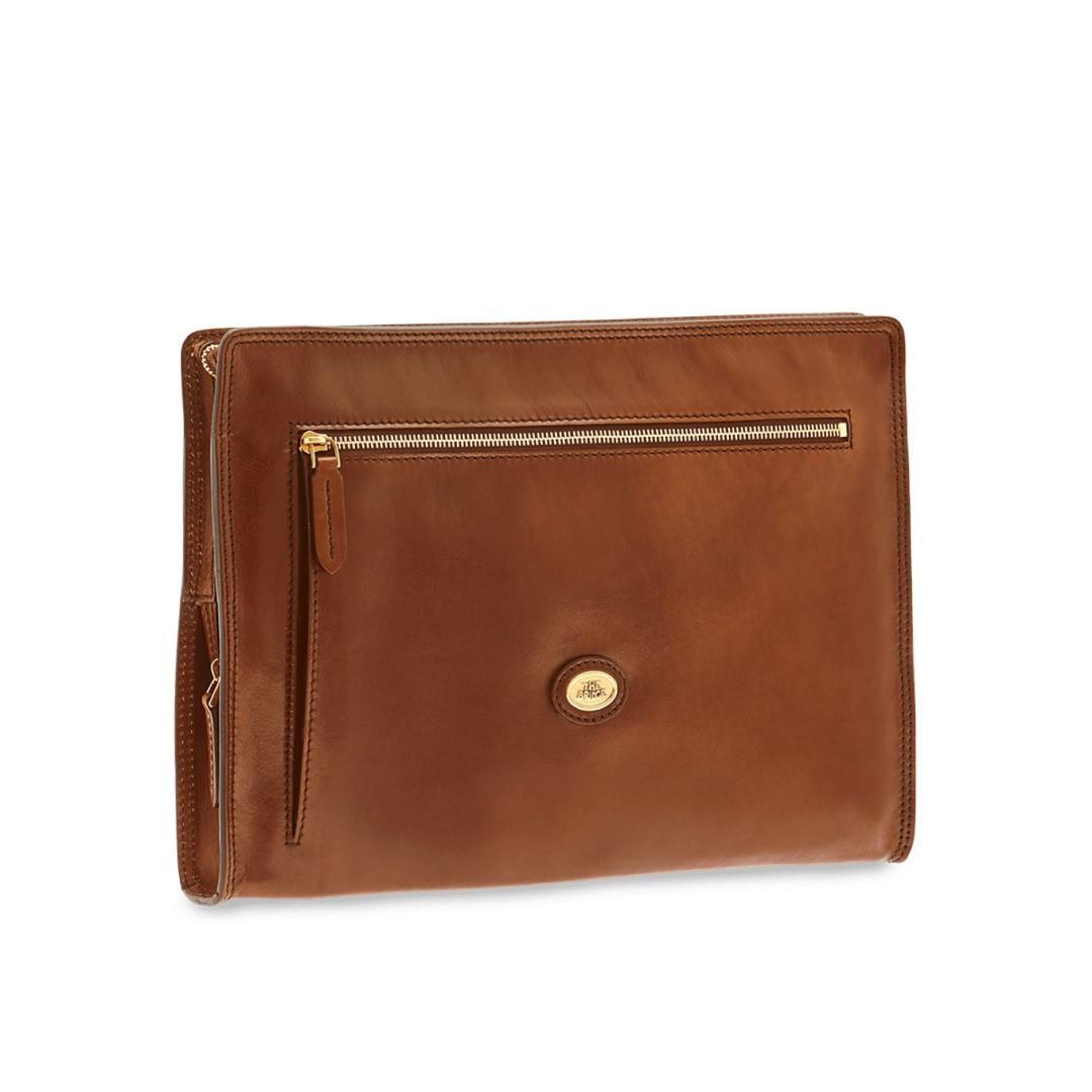 THE BRIDGE - Rv-Collegmappe Documentcase 38 Marrone Cognac von THE BRIDGE