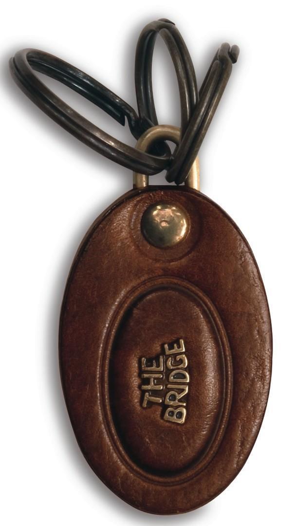 THE BRIDGE - Schlüsselanhänger Ovaal 3 Ringen Marrone Braun von THE BRIDGE