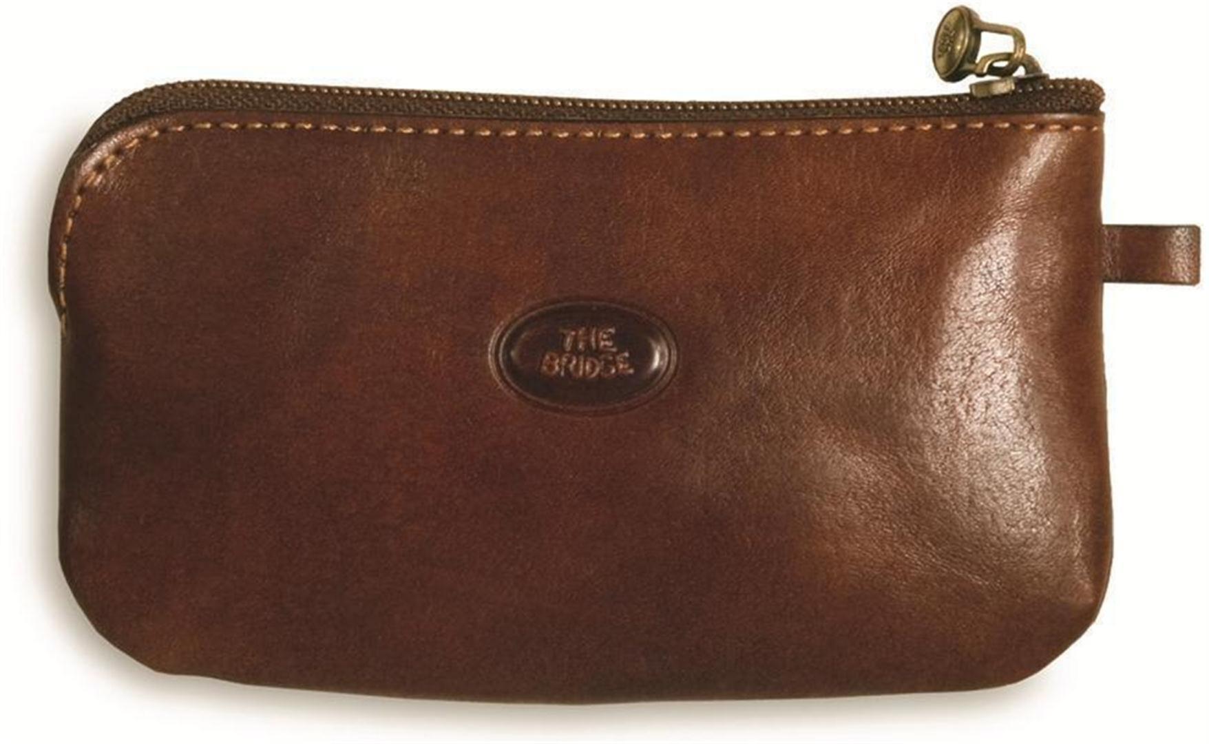 THE BRIDGE - Schlüsseletui Key Case Zip Marrone Cognac von THE BRIDGE