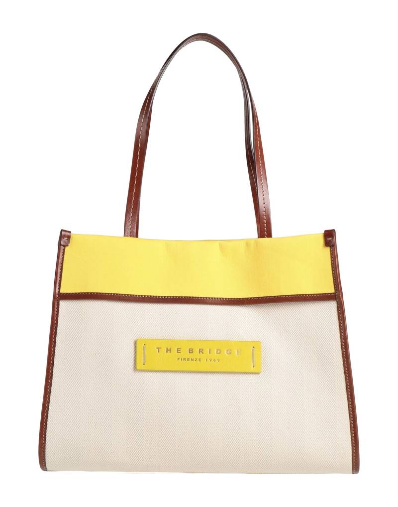 THE BRIDGE Schultertasche Damen Cremeweiß THE BRIDGE Schultertasche Damen Cremeweiß von THE BRIDGE