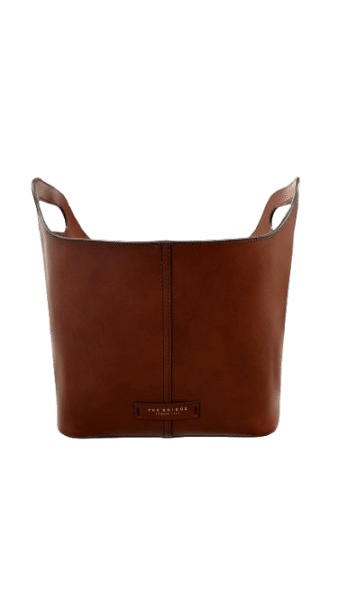 THE BRIDGE - The Bridge Leder Ablagekorb, Braun von THE BRIDGE