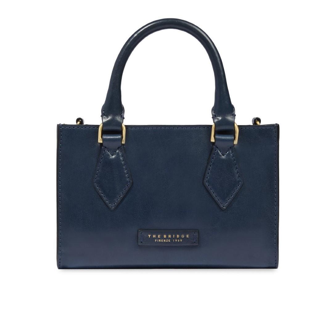 THE BRIDGE - Üb-Handtasche Handbag W/Shoulder Bag Ida Yh Oltremare Abb. Oro Dunkelblau von THE BRIDGE