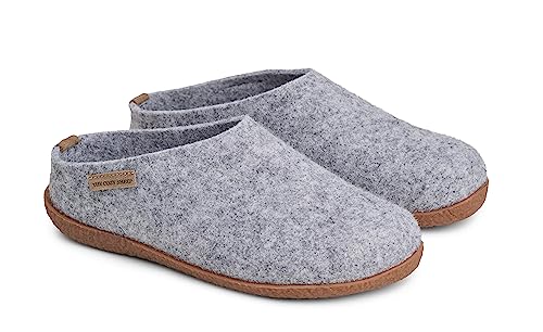 THE COZY SHEEP Filzpantoffeln mit Gummisohle | Praktische Herren & Damen Hausschuhe Sommer und Winter | Bequeme Hüttenschuhe Damen und Herren | Filz Hausschlappen Geschlossen von THE COZY SHEEP