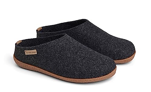 THE COZY SHEEP Filzpantoffeln mit Gummisohle | Praktische Herren & Damen Hausschuhe Sommer und Winter | Bequeme Hüttenschuhe Damen und Herren | Filz Hausschlappen Geschlossen von THE COZY SHEEP