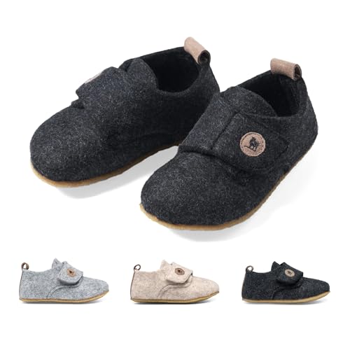 THE COZY SHEEP Hausschuhe für Jungen und Mädchen (Größe 29) | Angenehme Pantoffeln Kinder | Filzhausschuhe Hauspatschen Kinder | Comfortable Slippers Kids von THE COZY SHEEP