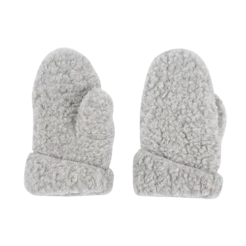 THE COZY SHEEP Hellgraue Fäustlinge aus 100% Lammwolle | Fausthandschuhe Damen Warm | Merino-Handschuhe & Wollfäustlinge Damen und Herren | Weiche Merinowolle Handschuhe Grau | Mittens Men & Women von THE COZY SHEEP