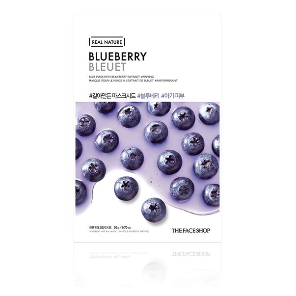 THE FACE SHOP - Real Nature Face Mask - Blueberry - 1stück von THE FACE SHOP