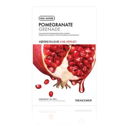THE FACE SHOP - Real Nature Face Mask - Pomegranate - 1stück von THE FACE SHOP