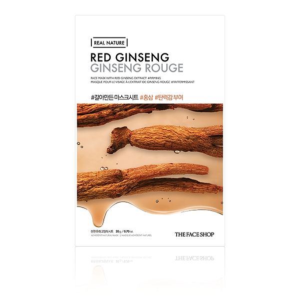 THE FACE SHOP - Real Nature Face Mask - Red Ginseng - 1stück von THE FACE SHOP