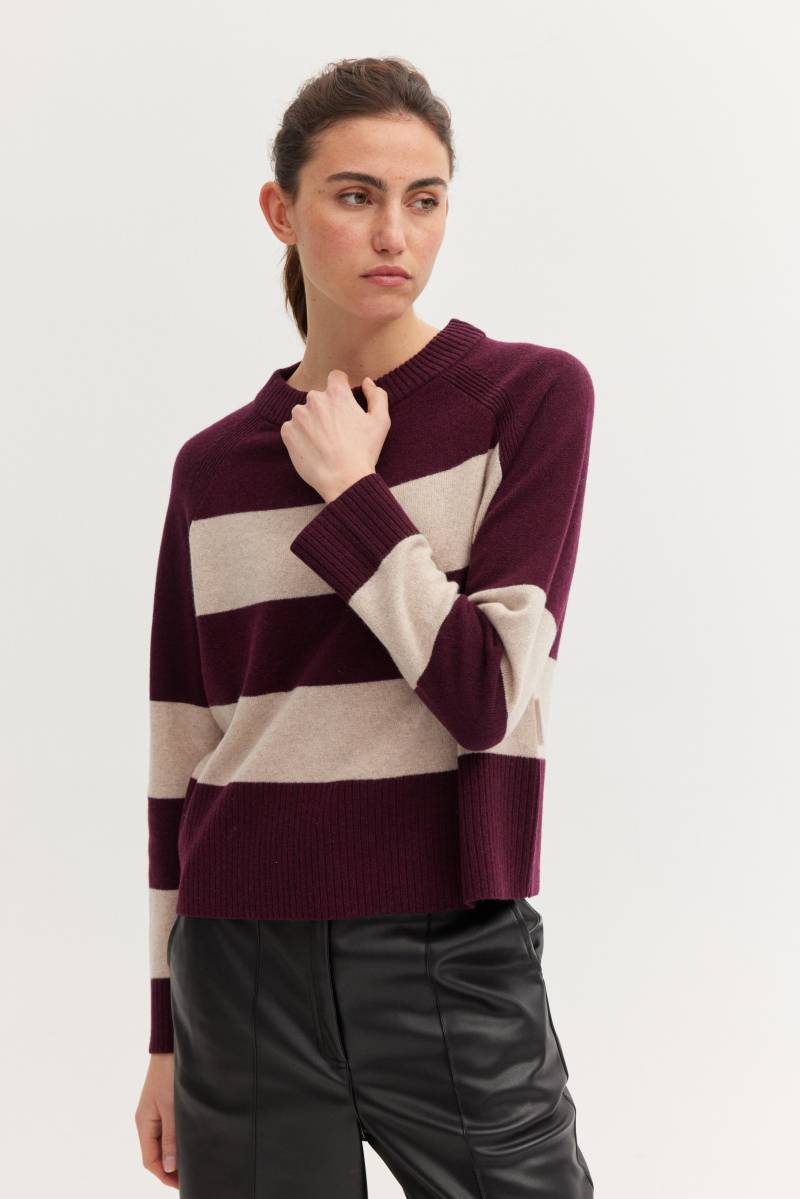 THE FASHION PEOPLE - Chunky Merino striped Pullover vine stripe - Gr. - L von THE FASHION PEOPLE
