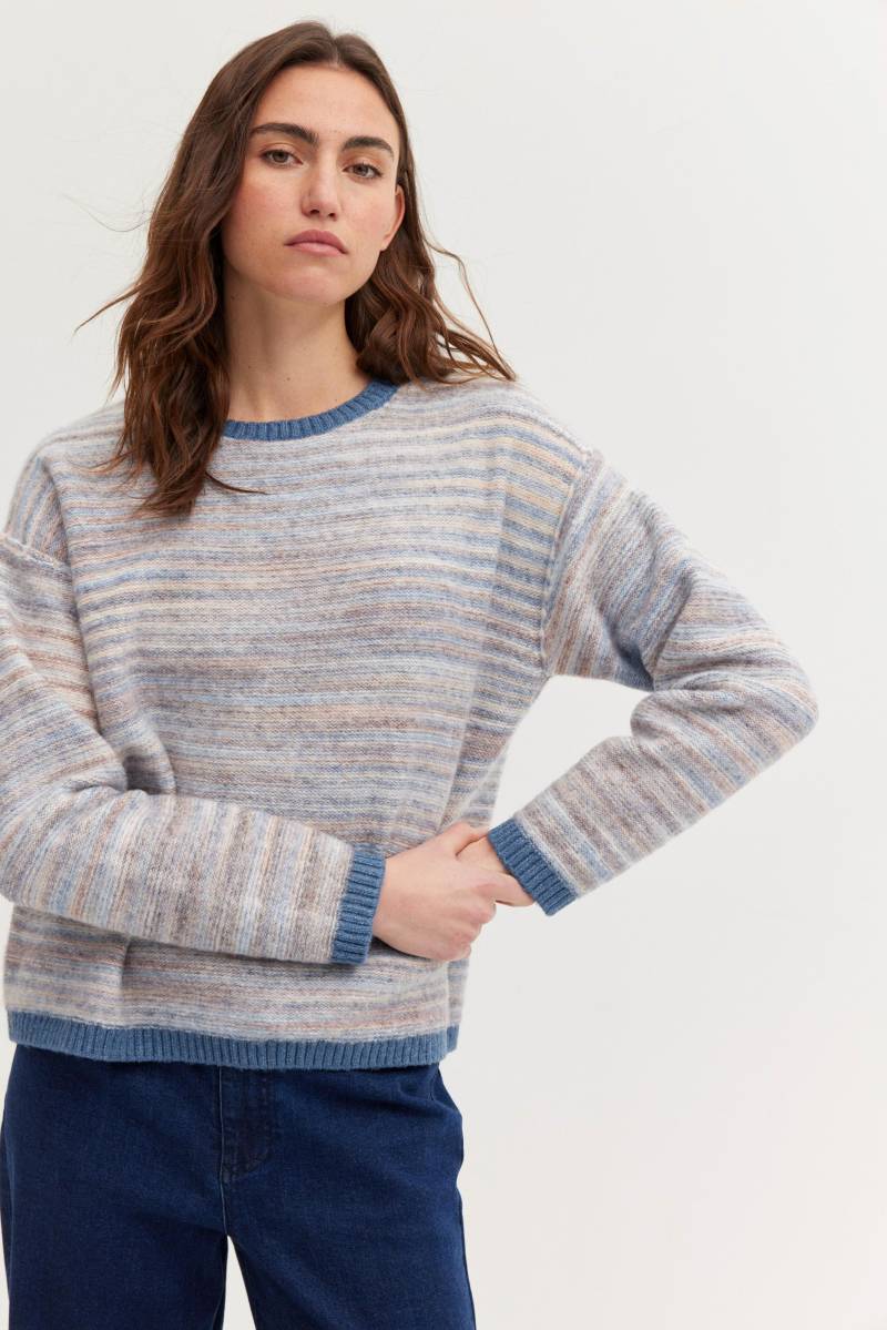 THE FASHION PEOPLE - Color gradiant Pullover indigo blue multicol - Gr. - M von THE FASHION PEOPLE