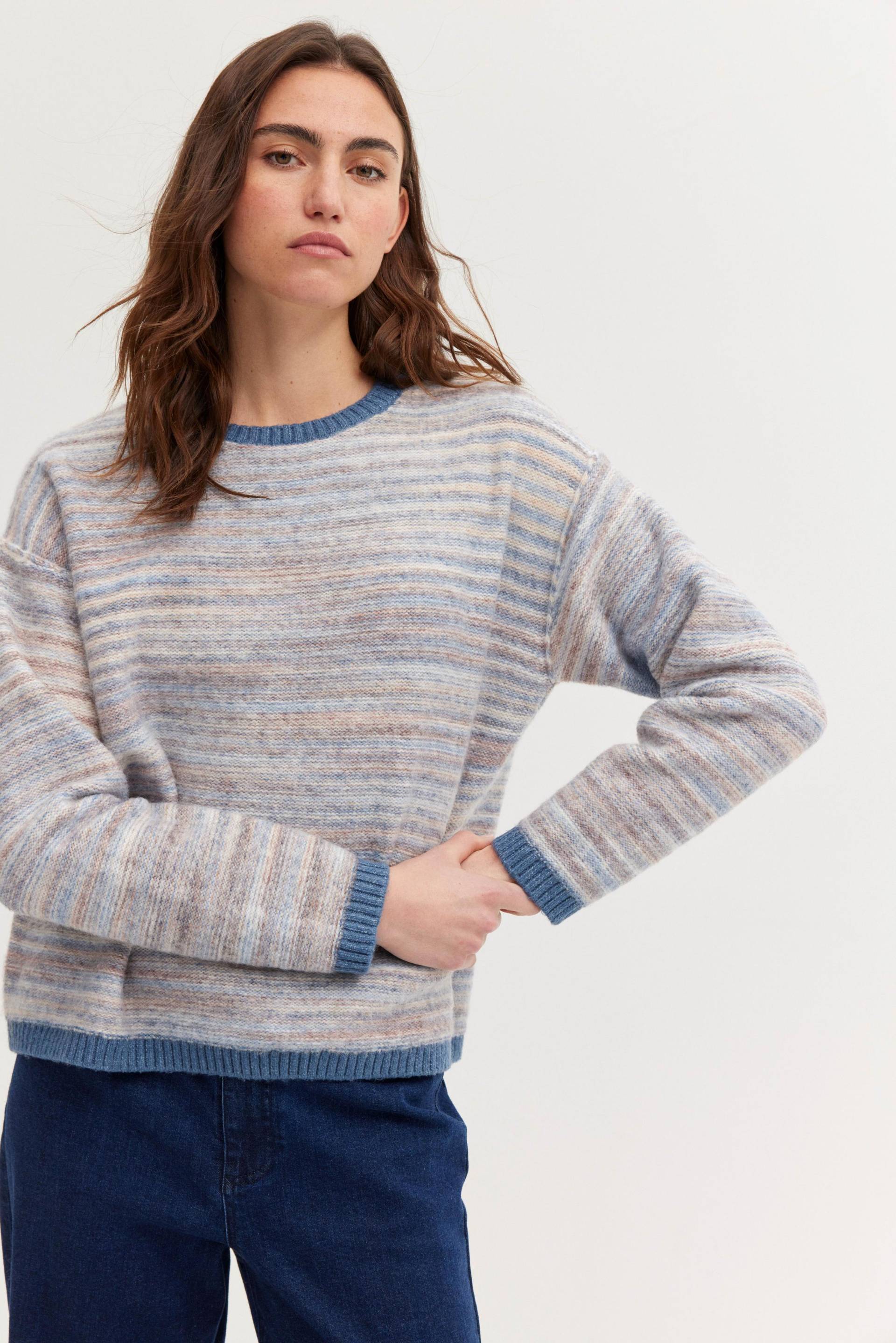 THE FASHION PEOPLE - Color gradiant Pullover indigo blue multicol - Gr. - XS von THE FASHION PEOPLE