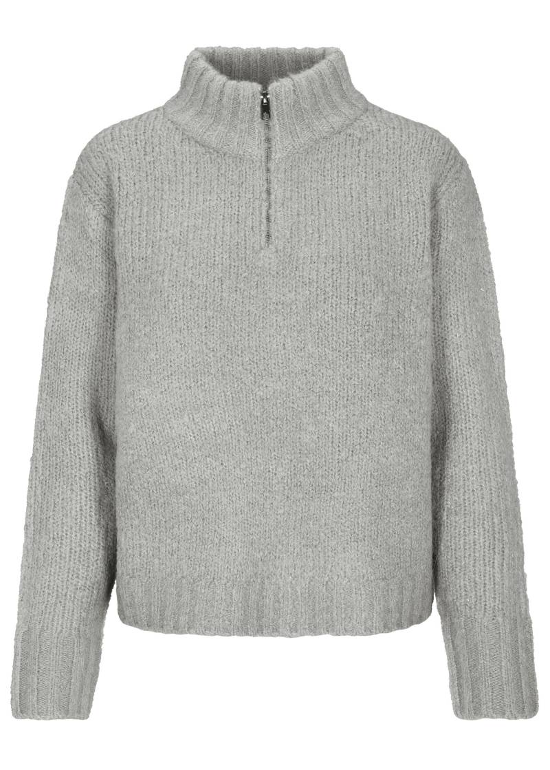 THE FASHION PEOPLE - Cozy oversized Troyer silvergrey mel. - Gr. - L von THE FASHION PEOPLE
