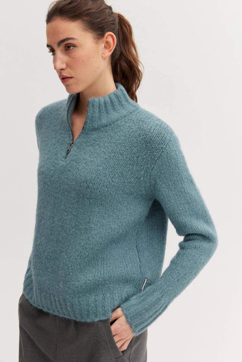 THE FASHION PEOPLE - Cozy oversized Troyer winter ocean - Gr. - S von THE FASHION PEOPLE