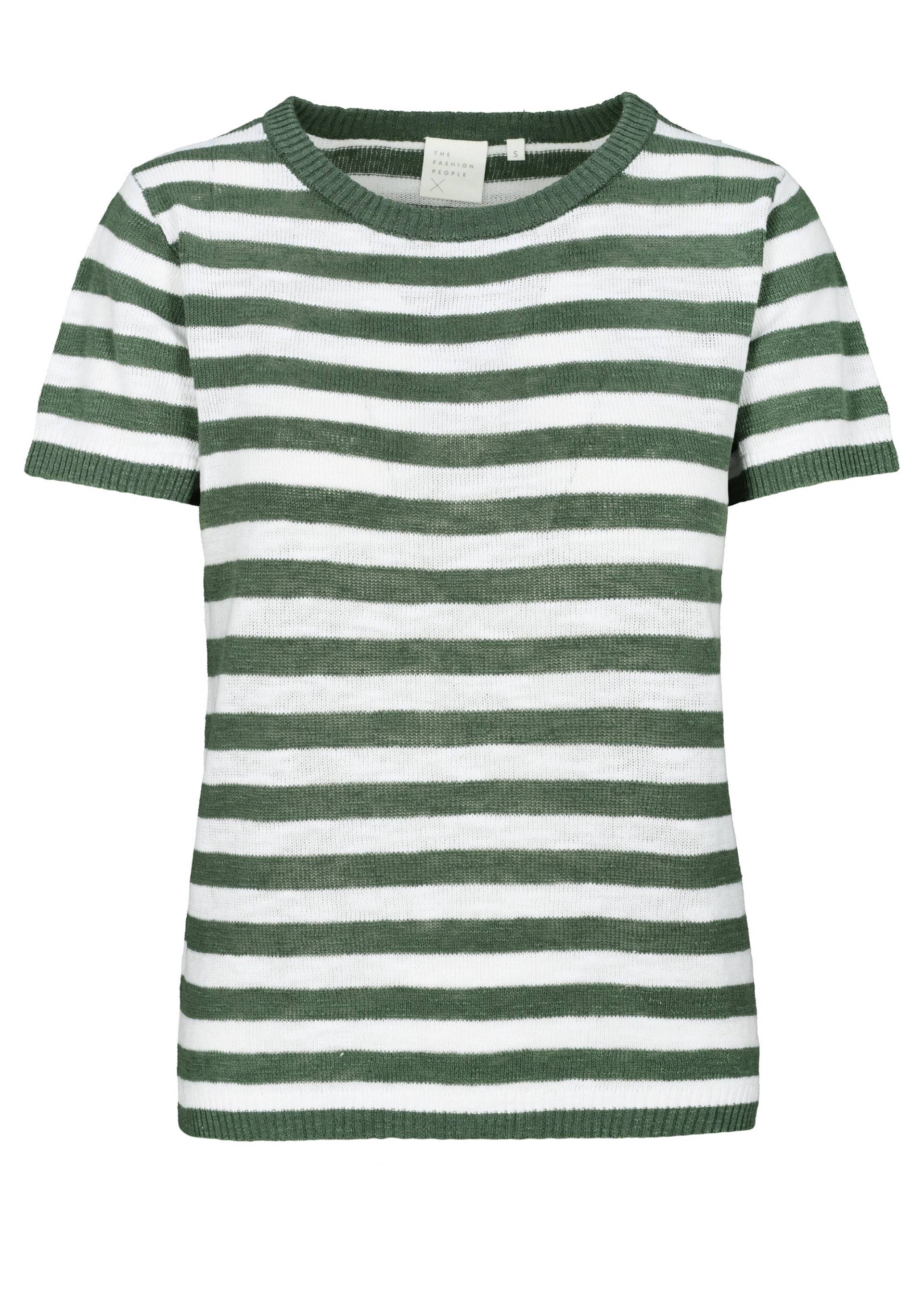 THE FASHION PEOPLE - Linen striped T-Shirt knitted - Gr. - M von THE FASHION PEOPLE