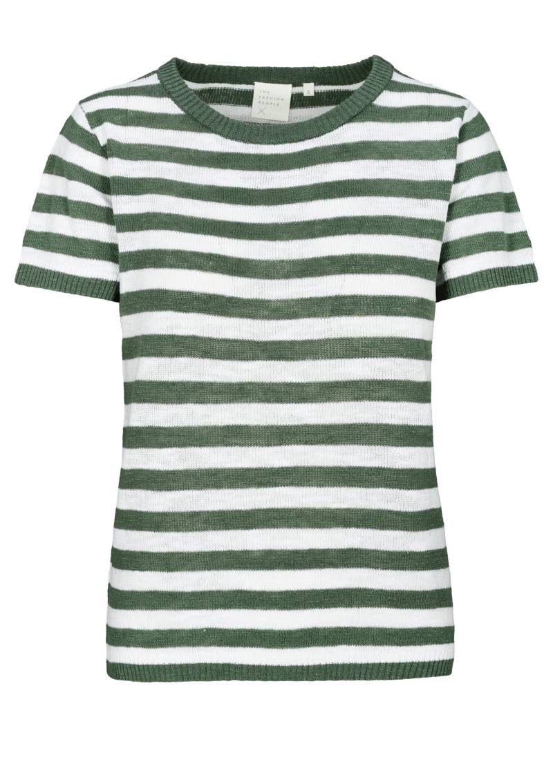 THE FASHION PEOPLE - Linen striped T-Shirt knitted - Gr. - M von THE FASHION PEOPLE