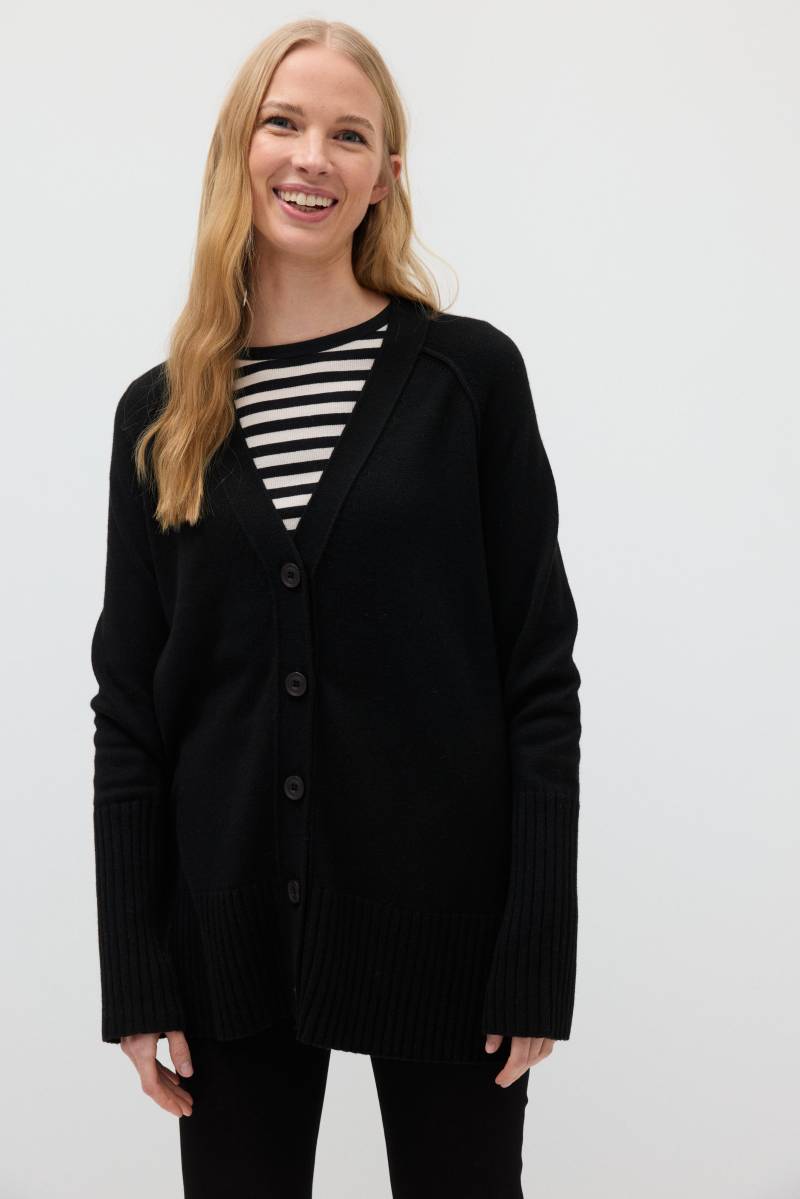 THE FASHION PEOPLE - Long Cardigan deep black - Gr. - M von THE FASHION PEOPLE