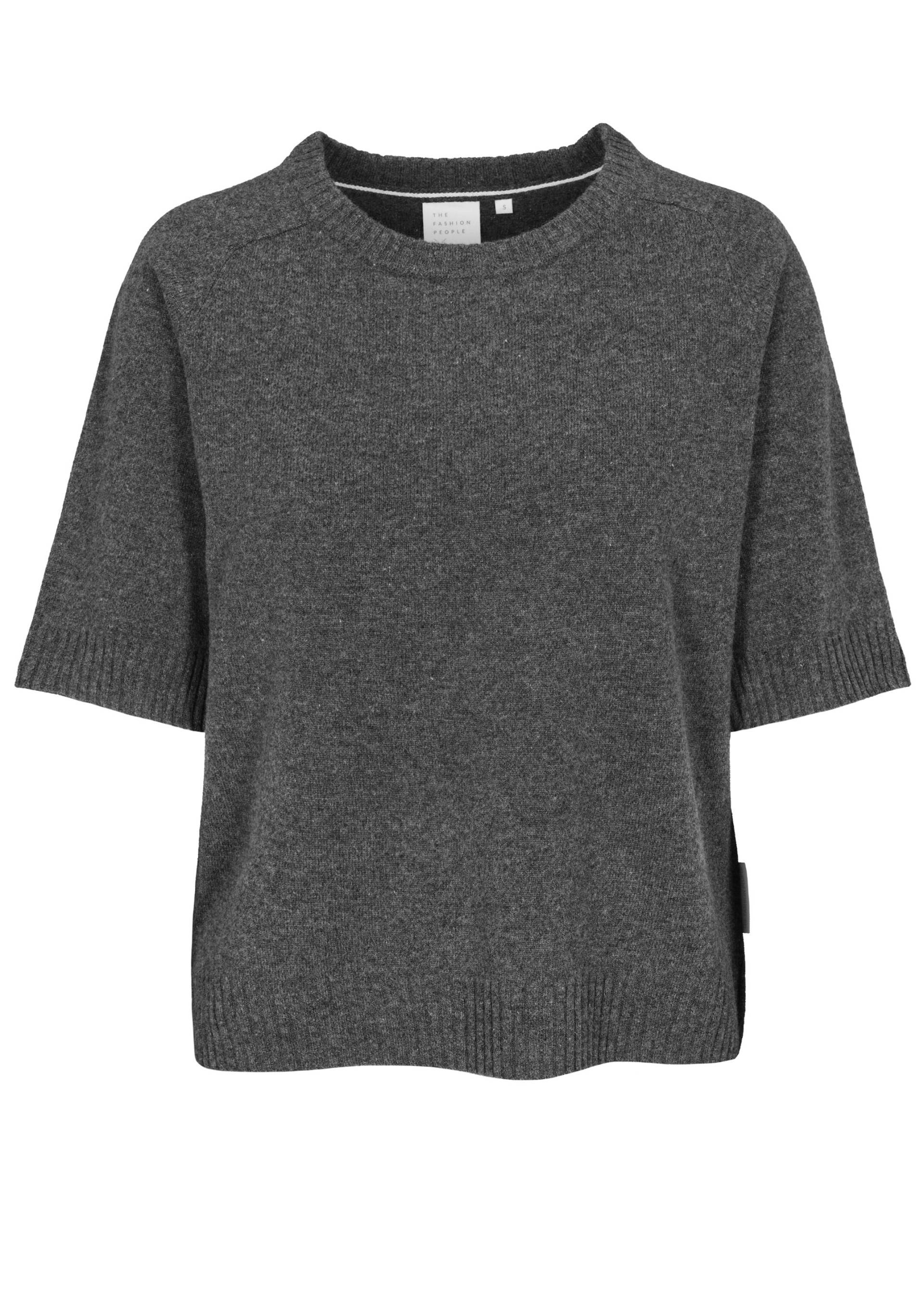 THE FASHION PEOPLE - Merino T-Shirt anthra melange - Gr. - S von THE FASHION PEOPLE