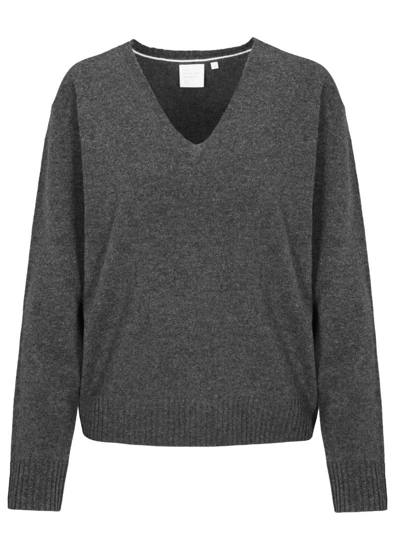 THE FASHION PEOPLE - Merino V-Neck anthra melange - Gr. - L von THE FASHION PEOPLE