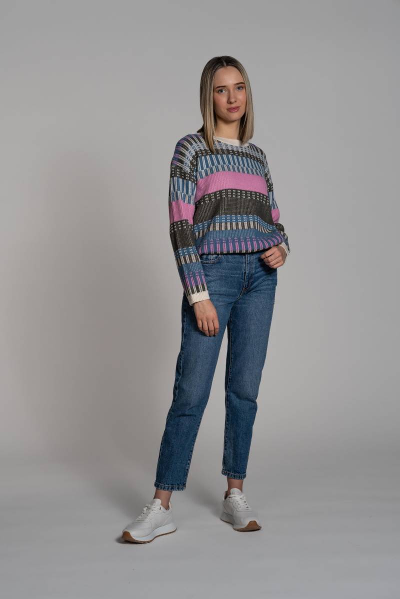 THE FASHION PEOPLE - Multicolor Sweater knitted cozy blue multicolor - Gr. - L von THE FASHION PEOPLE