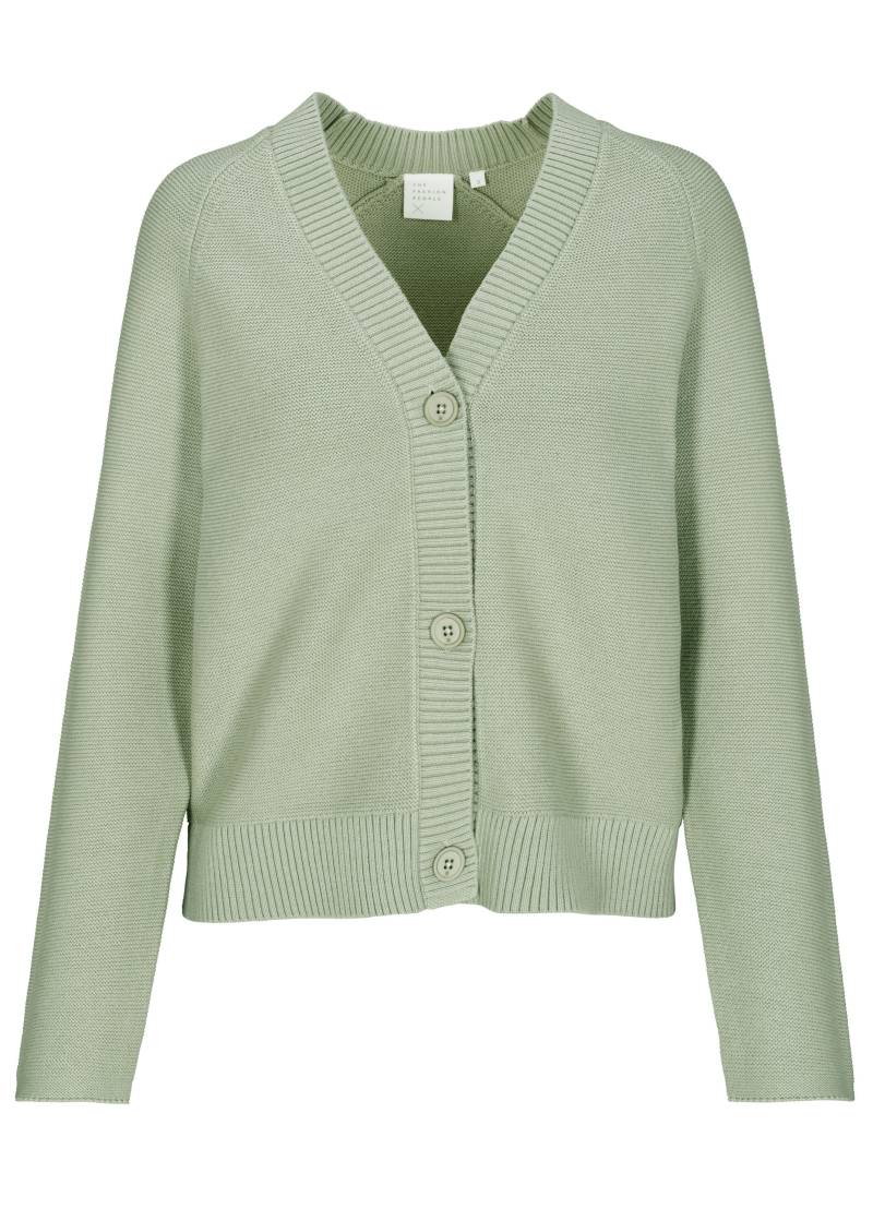 THE FASHION PEOPLE - NOS Cardigan reverse knit 557 misty sage - Gr. - XL von THE FASHION PEOPLE