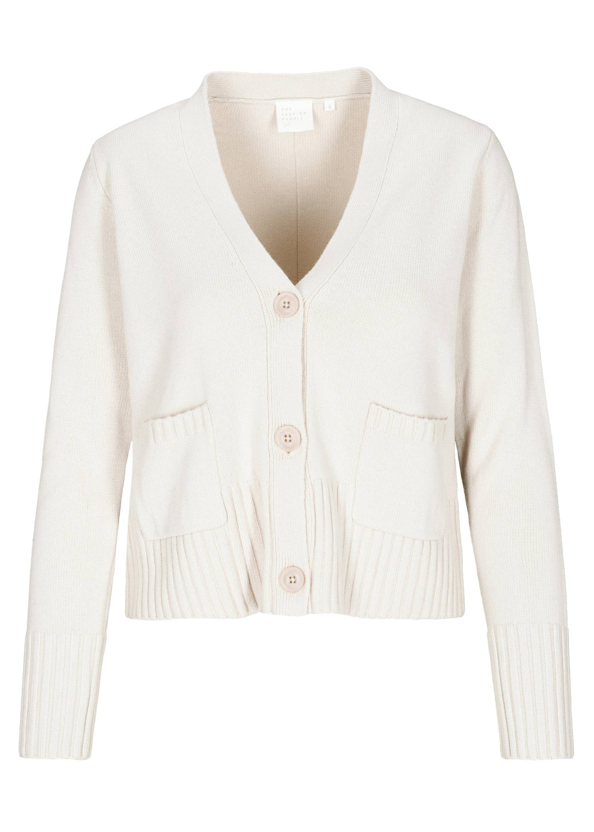 THE FASHION PEOPLE - Short Cardigan stone - Gr. - L von THE FASHION PEOPLE