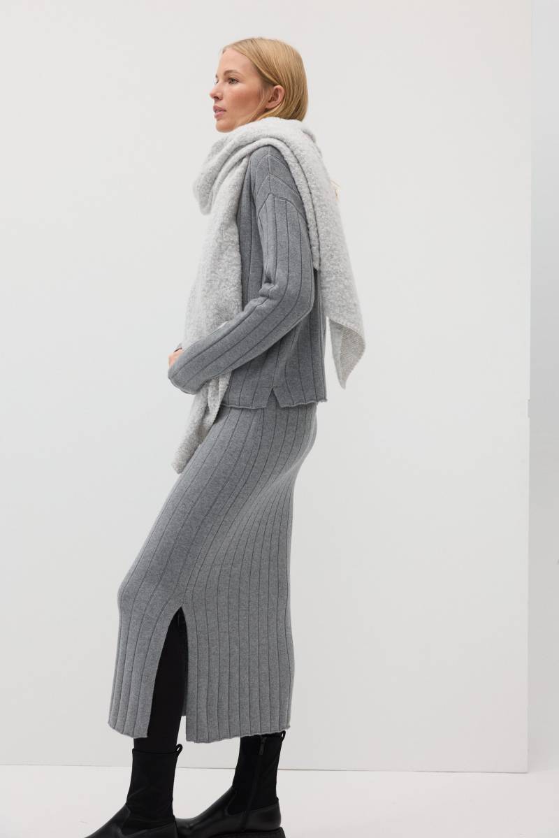 THE FASHION PEOPLE - Skirt graphite melange - Gr. - M von THE FASHION PEOPLE