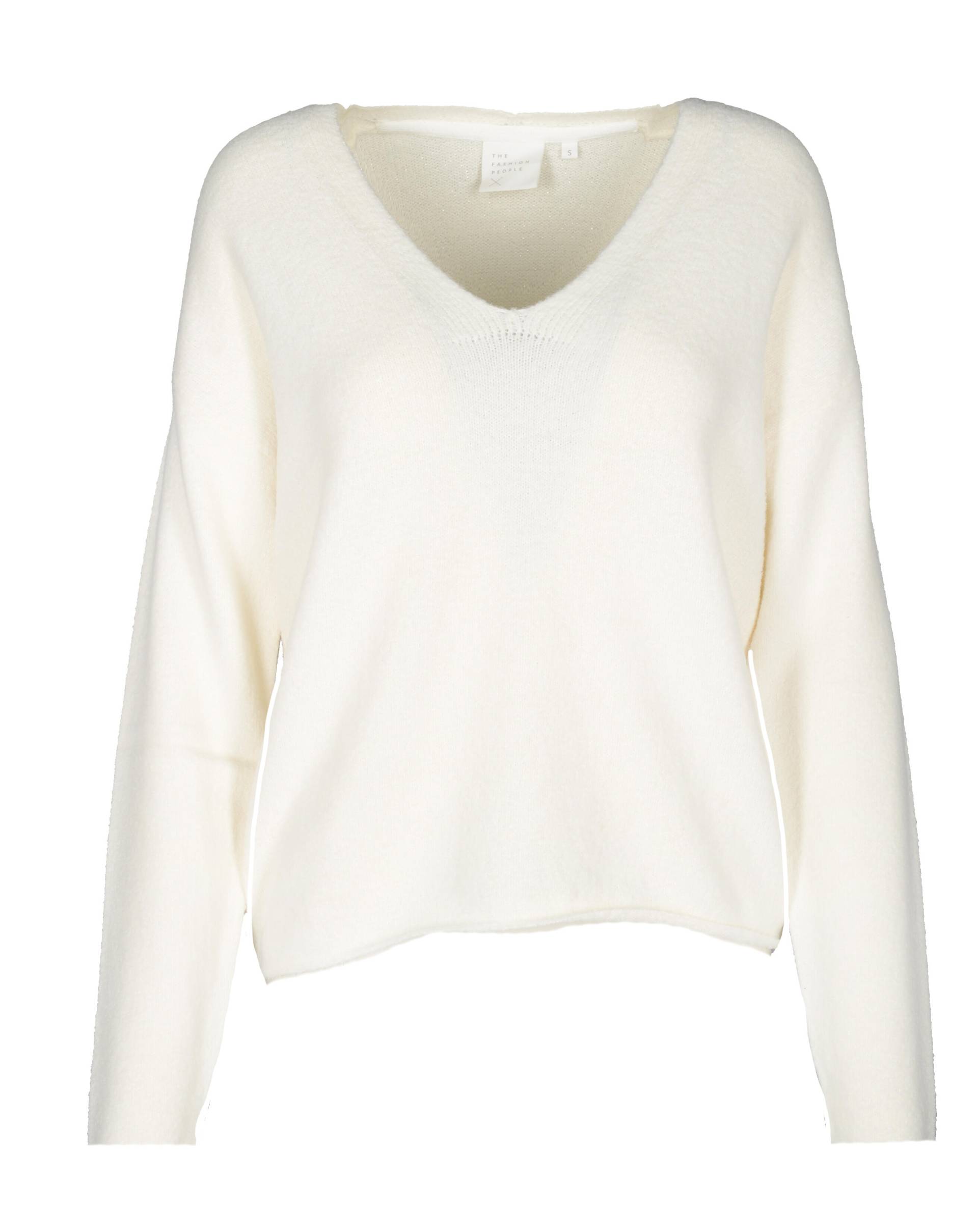 THE FASHION PEOPLE - Soft V-Neck knitted wool white - Gr. - XXL von THE FASHION PEOPLE