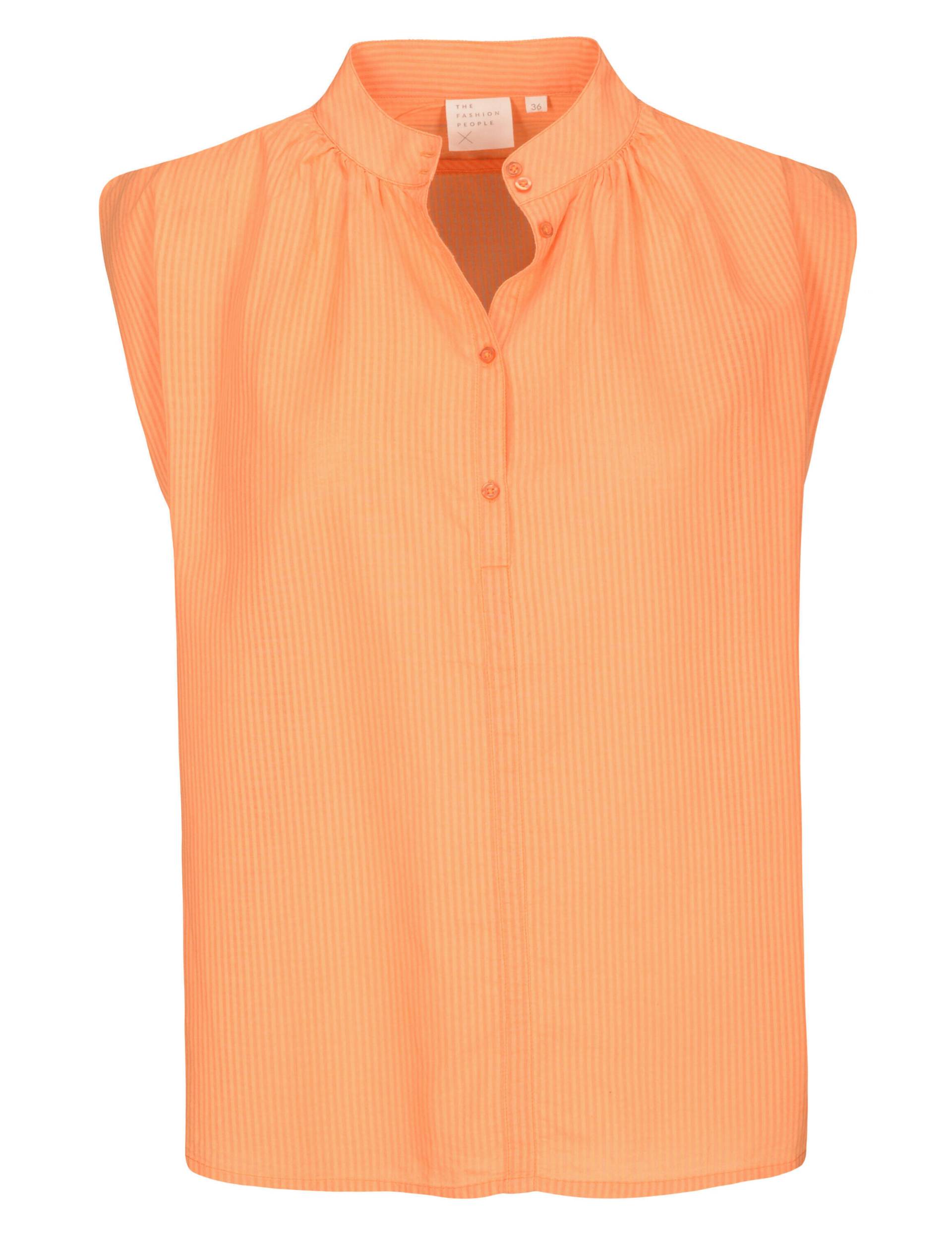 THE FASHION PEOPLE - Structured blouse sleeveless tangerine - Gr. - 40 von THE FASHION PEOPLE