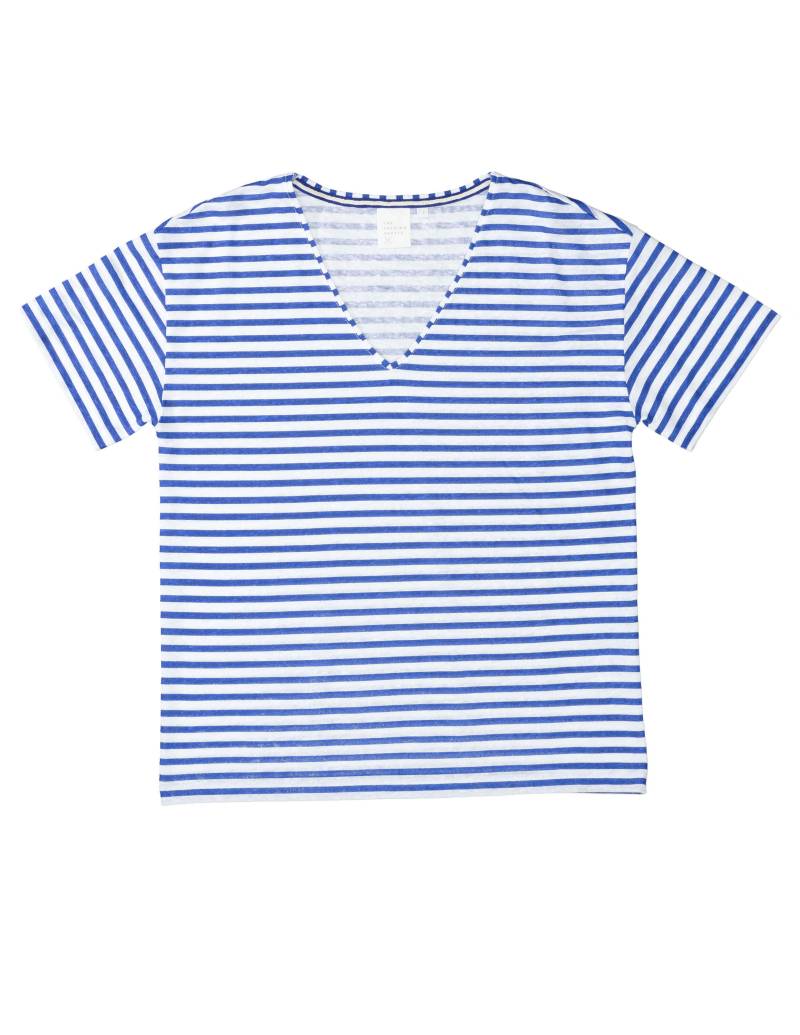 THE FASHION PEOPLE - T-Shirt aus Leinen deep sea stripe - Gr. - XXL von THE FASHION PEOPLE