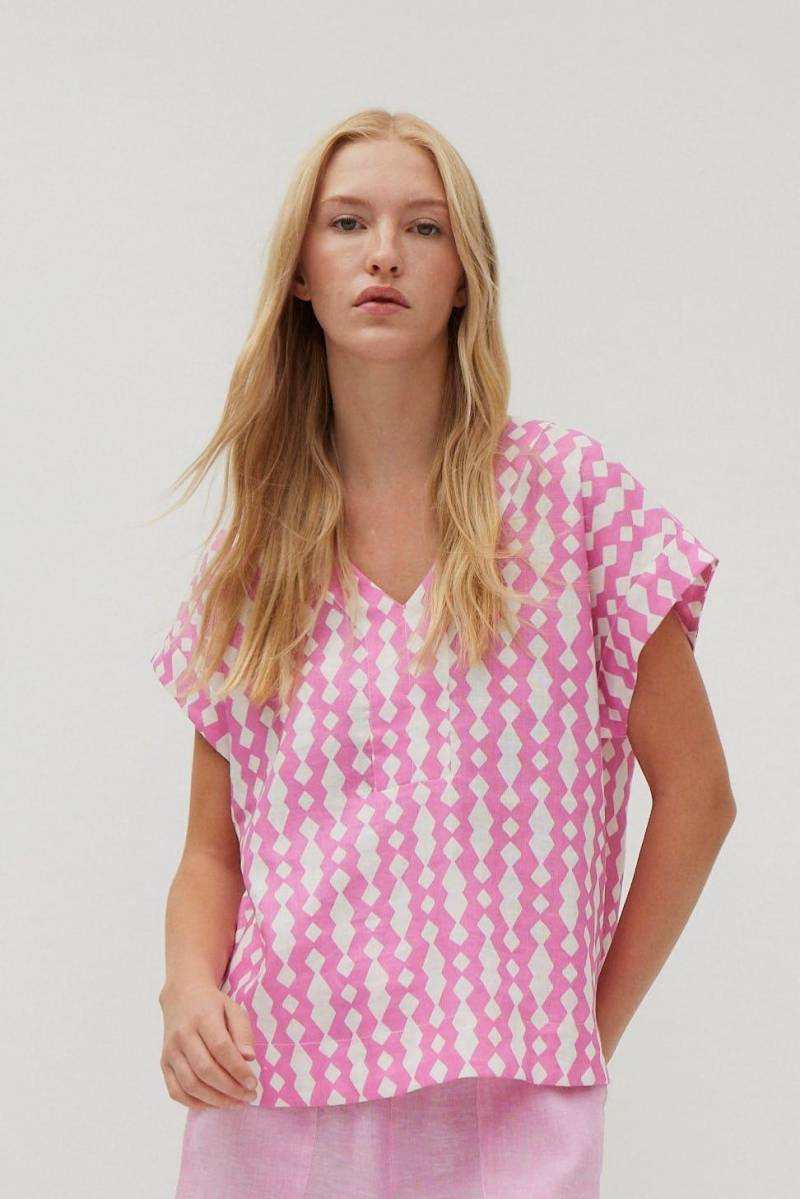 THE FASHION PEOPLE - Top Linen AOP bubblegum print - Gr. - 38 von THE FASHION PEOPLE