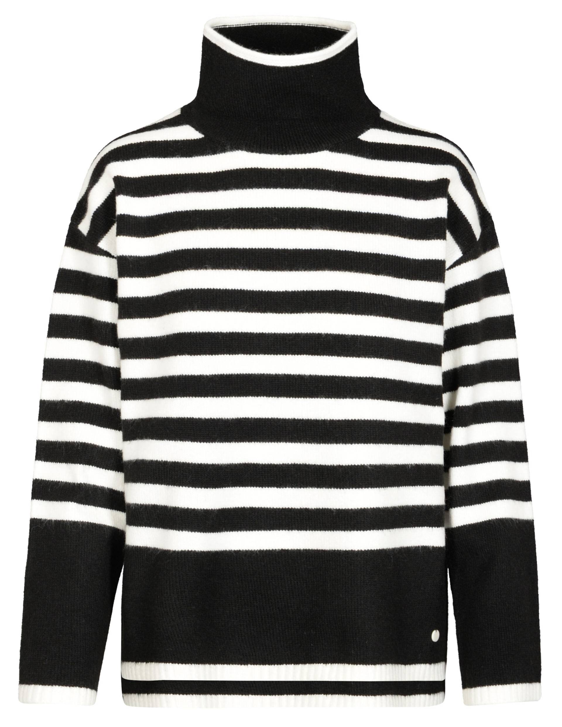 THE FASHION PEOPLE - Turtleneck Pullover gestreift deep black stripe - Gr. - XL von THE FASHION PEOPLE