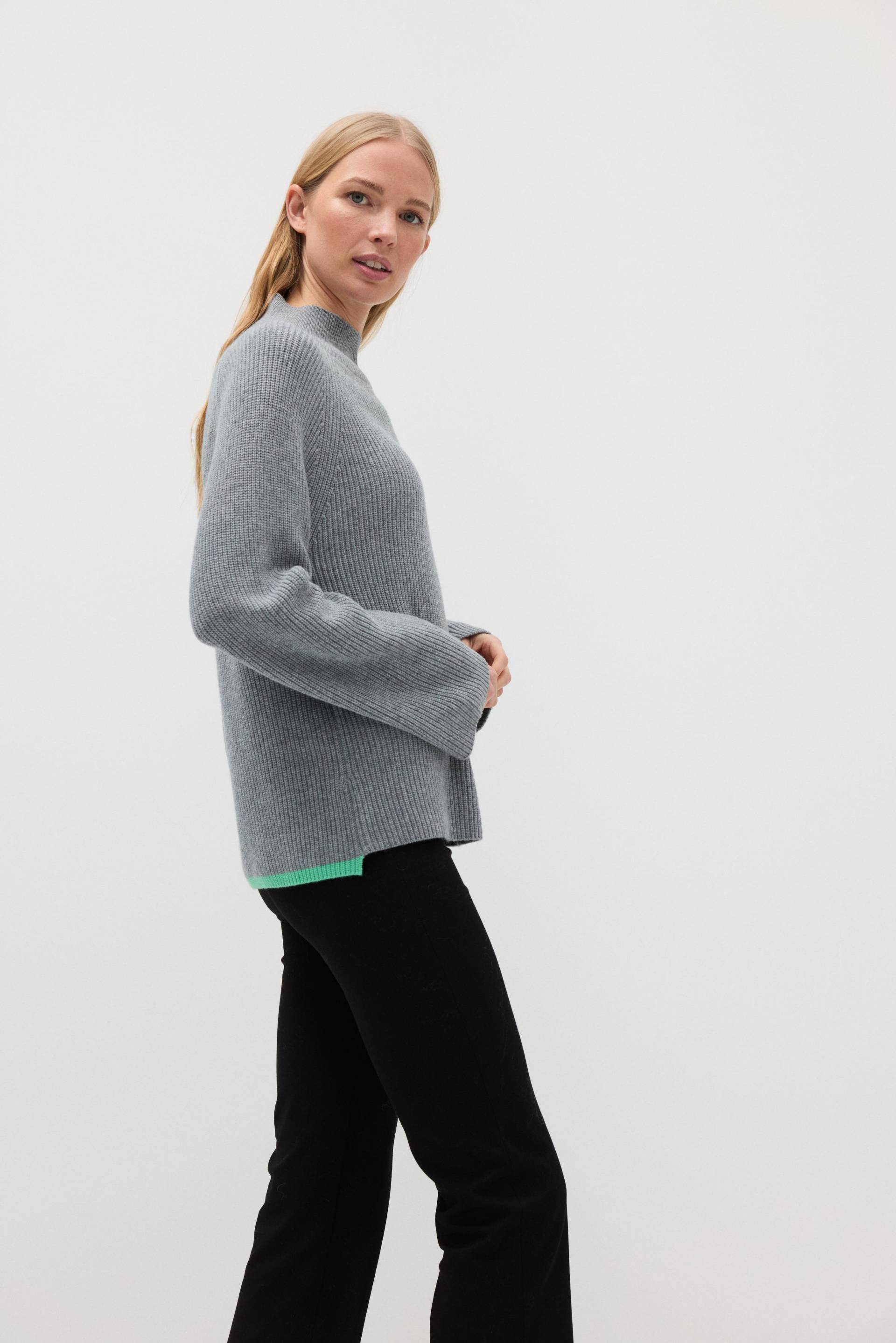 THE FASHION PEOPLE - Turtleneck graphite melange - Gr. - S von THE FASHION PEOPLE