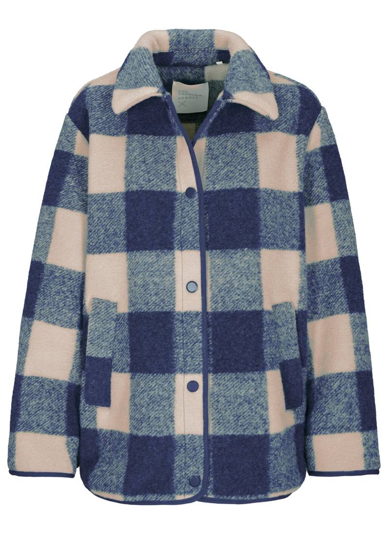 THE FASHION PEOPLE - Wool Jacket Check indigo blue check - Gr. - 40 von THE FASHION PEOPLE
